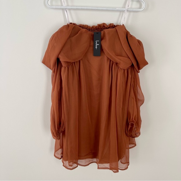 ‼️NWT‼️ Rust Off Shoulder Dress - Picture 6 of 6